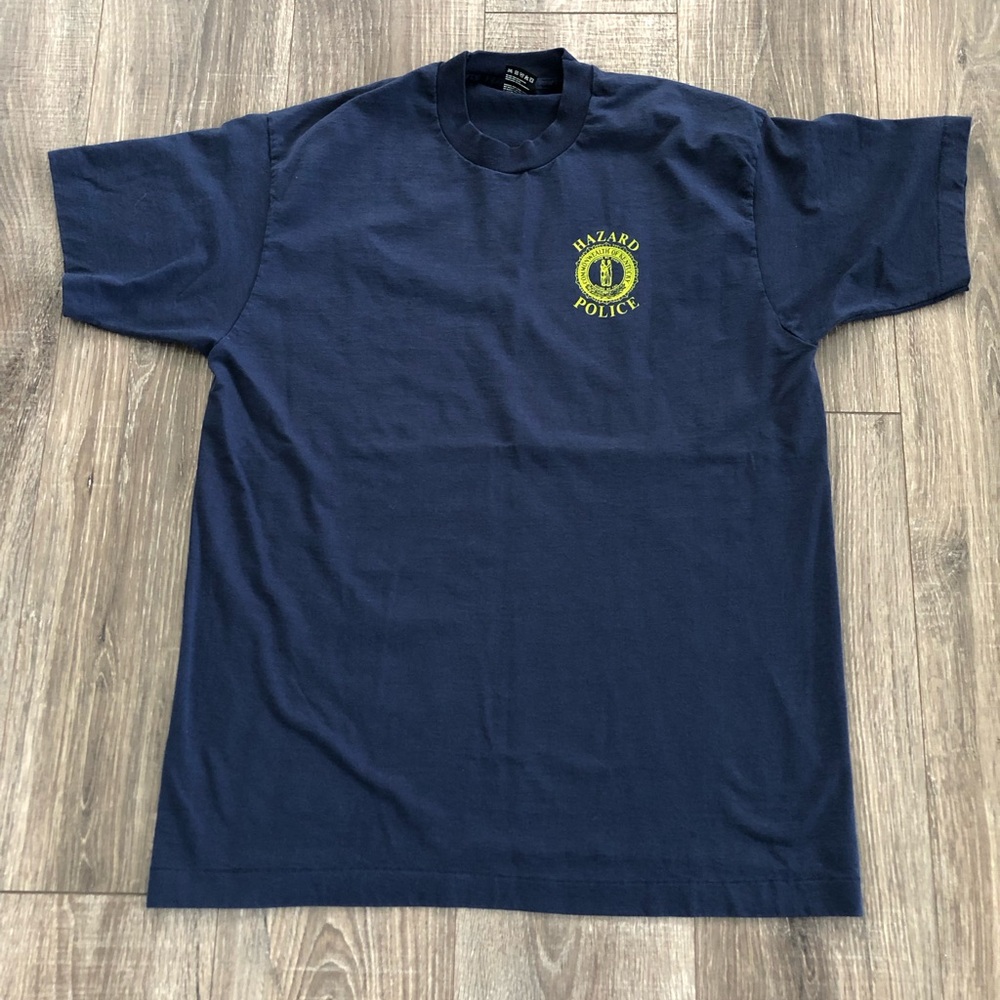 Hazard County Kentucky Police T Shirt Mens XL Blue Short Sleeve